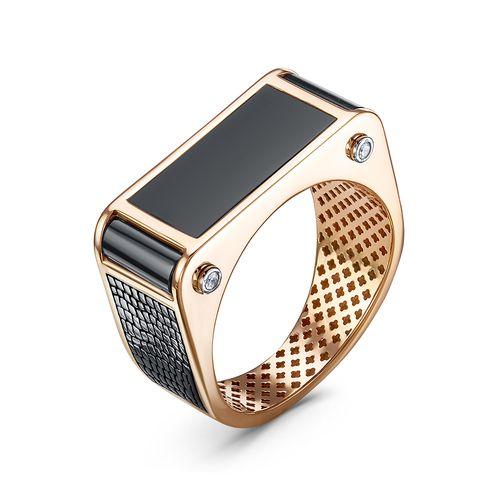 Кольцо печатка Berger, красное золото 585 проба, вставка оникс (Berger, Россия) — от 3160.22 руб. в сети магазинов 7 карат забронировать в магазине Кольцо печатка Berger, красное золото 585 проба, вставка оникс