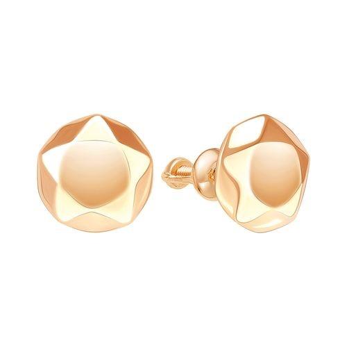 Серьги пусеты ZOLOTYE UZORY, красное золото 585 проба (ZOLOTYE UZORY, Россия) — от 615.38 руб. в сети магазинов 7 карат забронировать в магазине Серьги пусеты ZOLOTYE UZORY, красное золото 585 проба