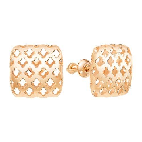 Серьги пусеты ZOLOTYE UZORY, красное золото 585 проба (ZOLOTYE UZORY, Россия) — от 1087.67 руб. в сети магазинов 7 карат забронировать в магазине Серьги пусеты ZOLOTYE UZORY, красное золото 585 проба