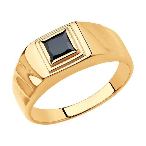 Кольцо печатка SOKOLOV, красное золото 585 проба, вставка фианит (SOKOLOV, Россия) — от 2162.40 руб. в сети магазинов 7 карат забронировать в магазине Кольцо печатка SOKOLOV, красное золото 585 проба, вставка фианит