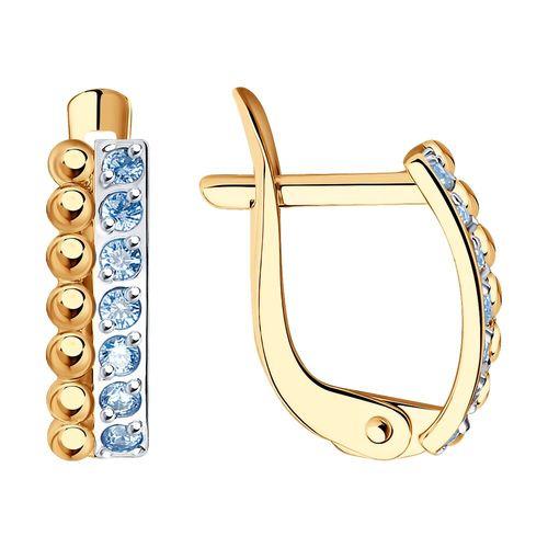 Серьги детские SOKOLOV, красное золото 585 проба, вставка фианит (SOKOLOV, Россия) — от 643.10 руб. в сети магазинов 7 карат забронировать в магазине Серьги детские SOKOLOV, красное золото 585 проба, вставка фианит