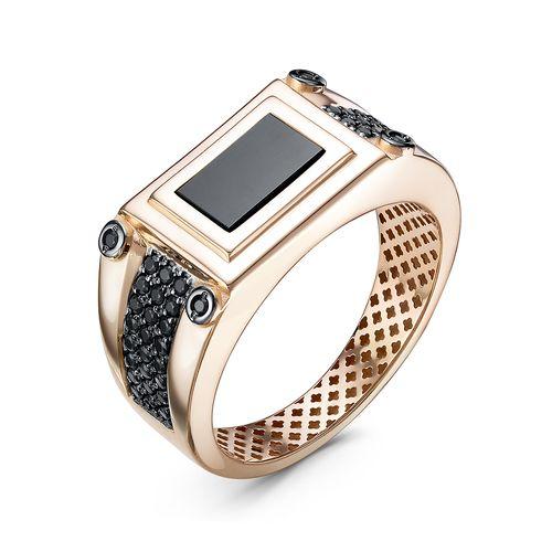 Кольцо печатка Berger, красное золото 585 проба, вставка фианит/оникс (Berger, Россия) — от 2930.83 руб. в сети магазинов 7 карат забронировать в магазине Кольцо печатка Berger, красное золото 585 проба, вставка фианит/оникс