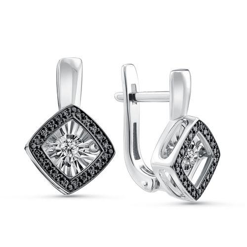 Серьги с английским замком Grigoriev, белое золото 585 проба, вставка бриллиант (Grigoriev, Россия) — от 4430.26 руб. в сети магазинов 7 карат забронировать в магазине Серьги с английским замком Grigoriev, белое золото 585 проба, вставка бриллиант