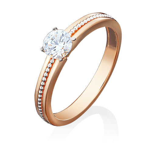 Кольцо помолвочное Platina Jewelry, красное золото 585 проба, вставка фианит (Platina Jewelry, Россия) — от 1346.40 руб. в сети магазинов 7 карат забронировать в магазине Кольцо помолвочное Platina Jewelry, красное золото 585 проба, вставка фианит