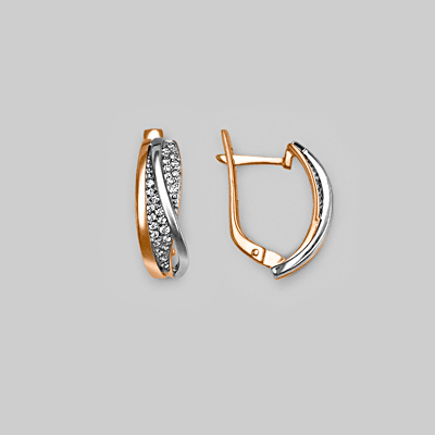 Серьги с английским замком Platina Jewelry, красное золото 585 проба, вставка фианит (Platina Jewelry, Россия) — от 2024.70 руб. в сети магазинов 7 карат забронировать в магазине Серьги с английским замком Platina Jewelry, красное золото 585 проба, вставка фианит