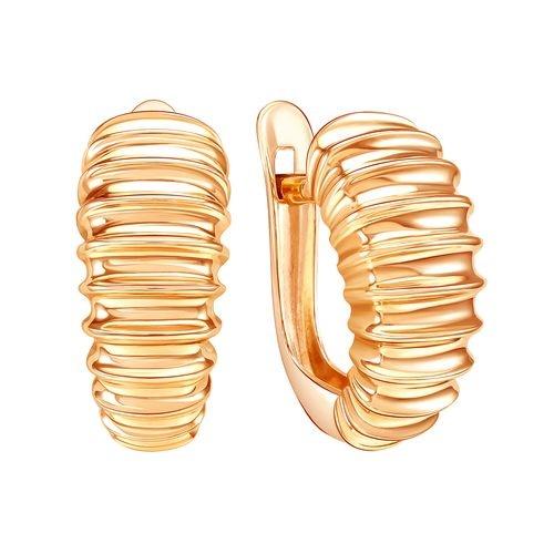 Серьги с английским замком ZOLOTYE UZORY, красное золото 585 проба (ZOLOTYE UZORY, Россия) — от 1820.70 руб. в сети магазинов 7 карат забронировать в магазине Серьги с английским замком ZOLOTYE UZORY, красное золото 585 проба