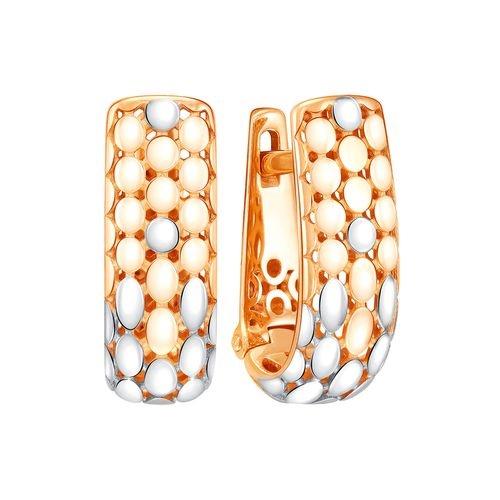 Серьги с английским замком ZOLOTYE UZORY, красное золото 585 проба (ZOLOTYE UZORY, Россия) — от 1433.10 руб. в сети магазинов 7 карат забронировать в магазине Серьги с английским замком ZOLOTYE UZORY, красное золото 585 проба