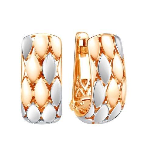 Серьги с английским замком ZOLOTYE UZORY, красное золото 585 проба (ZOLOTYE UZORY, Россия) — от 1621.80 руб. в сети магазинов 7 карат забронировать в магазине Серьги с английским замком ZOLOTYE UZORY, красное золото 585 проба