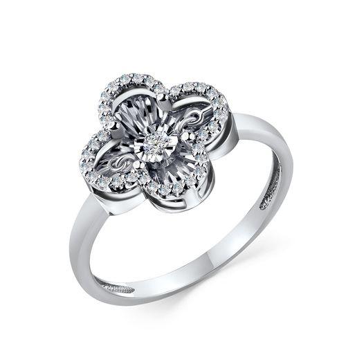 Кольцо декоративное Grigoriev, белое золото 585 проба, вставка бриллиант (Grigoriev, Россия) — от 3364.76 руб. в сети магазинов 7 карат забронировать в магазине Кольцо декоративное Grigoriev, белое золото 585 проба, вставка бриллиант