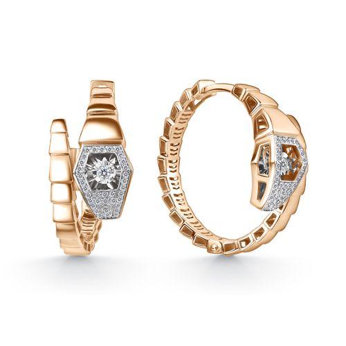 Серьги с английским замком Grigoriev, красное золото 585 проба, вставка бриллиант (Grigoriev, Россия) — от 7464.80 руб. в сети магазинов 7 карат забронировать в магазине Серьги с английским замком Grigoriev, красное золото 585 проба, вставка бриллиант