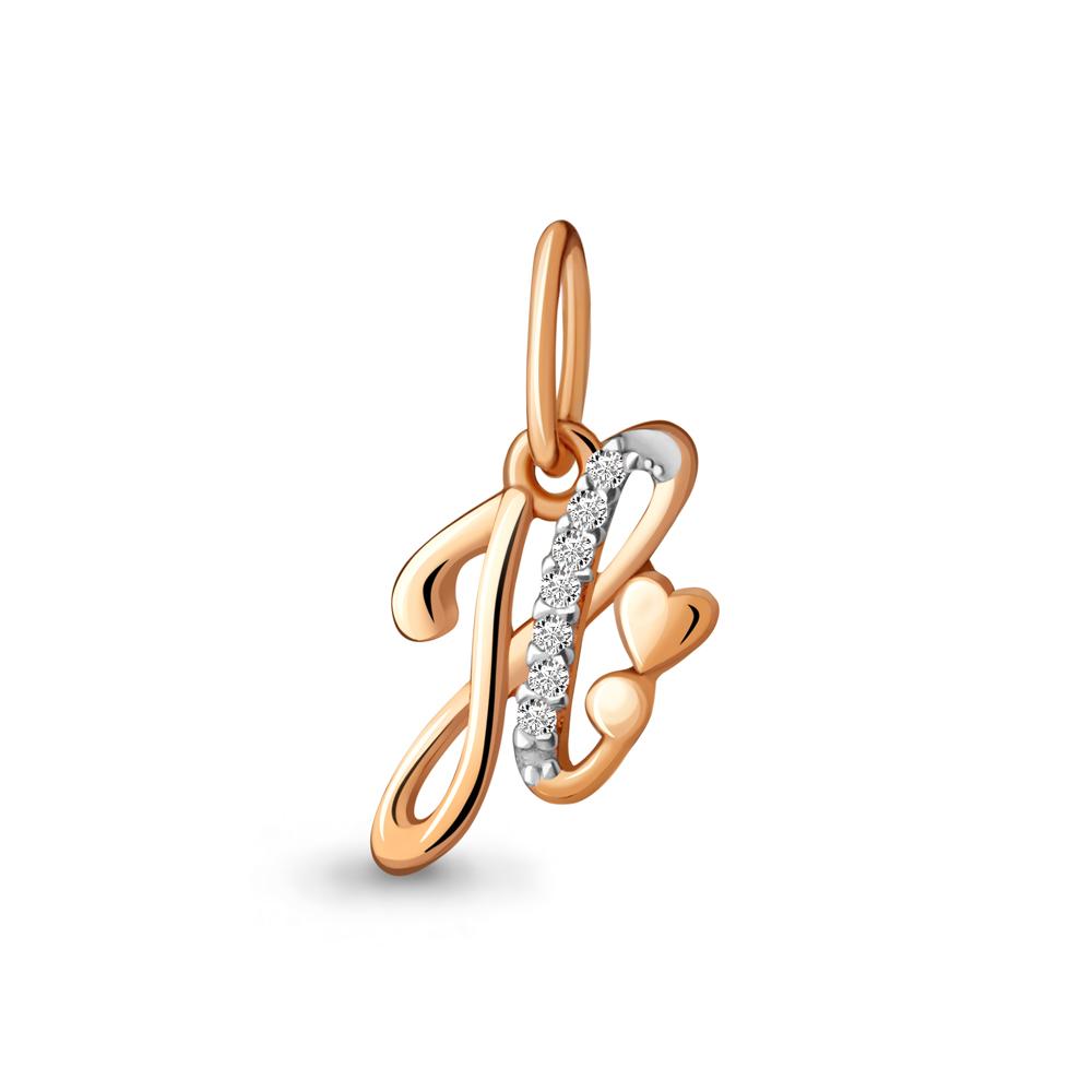Подвеска буква Aquamarine, красное золото 585 проба, вставка фианит (Aquamarine, Россия) — от 293.44 руб. в сети магазинов 7 карат забронировать в магазине Подвеска буква Aquamarine, красное золото 585 проба, вставка фианит