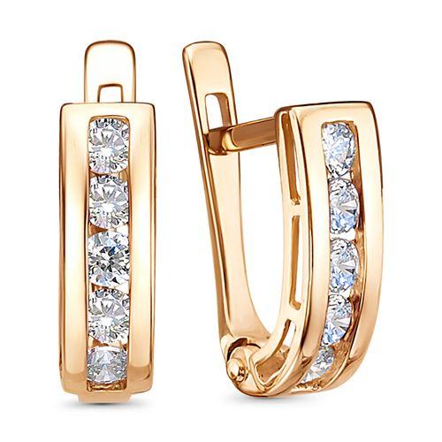 Серьги детские Иллада, красное золото 585 проба, вставка фианит (Иллада, Россия) — от 705.75 руб. в сети магазинов 7 карат забронировать в магазине Серьги детские Иллада, красное золото 585 проба, вставка фианит