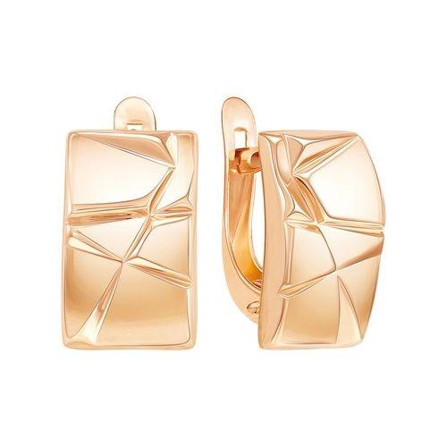 Серьги с английским замком ZOLOTYE UZORY, красное золото 585 проба (ZOLOTYE UZORY, Россия) — от 1229.84 руб. в сети магазинов 7 карат забронировать в магазине Серьги с английским замком ZOLOTYE UZORY, красное золото 585 проба