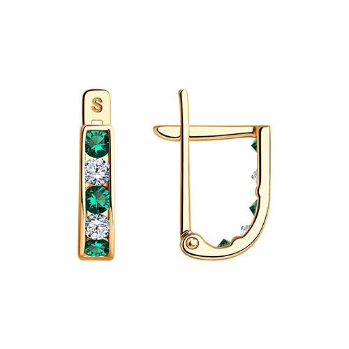 Серьги детские SOKOLOV, красное золото 585 проба, вставка фианит (SOKOLOV, Россия) — от 572.78 руб. в сети магазинов 7 карат забронировать в магазине Серьги детские SOKOLOV, красное золото 585 проба, вставка фианит