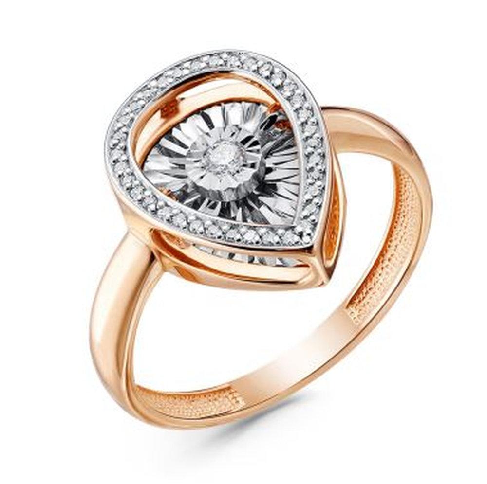 Кольцо декоративное, красное золото 585 проба, вставка бриллиант (Россия) — от 3438.81 руб. в сети магазинов 7 карат забронировать в магазине Кольцо декоративное, красное золото 585 проба, вставка бриллиант