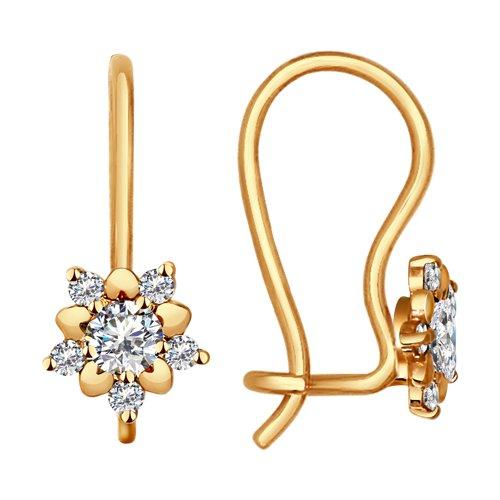 Серьги детские SOKOLOV, красное золото 375 проба, вставка фианит (SOKOLOV, Россия) — от 466.20 руб. в сети магазинов 7 карат забронировать в магазине Серьги детские SOKOLOV, красное золото 375 проба, вставка фианит