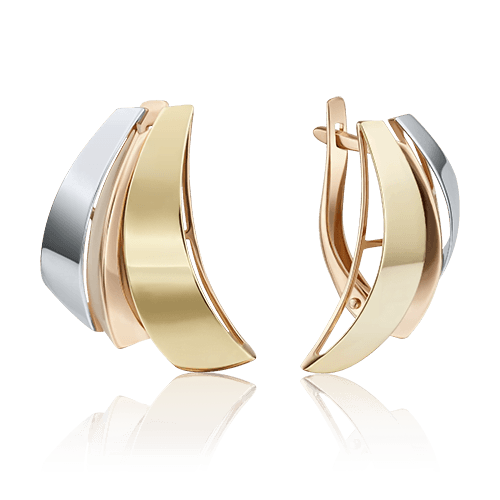 Серьги с английским замком Platina Jewelry, комбинированное золото 585 проба (Platina Jewelry, Россия) — от 2160.38 руб. в сети магазинов 7 карат забронировать в магазине Серьги с английским замком Platina Jewelry, комбинированное золото 585 проба