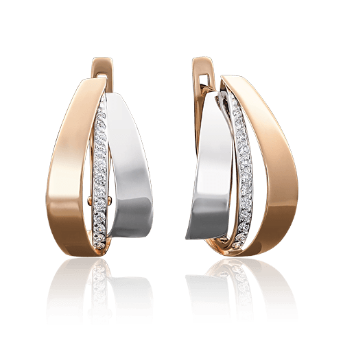 Серьги с английским замком Platina Jewelry, красное золото 585 проба, вставка фианит (Platina Jewelry, Россия) — от 1758.29 руб. в сети магазинов 7 карат забронировать в магазине Серьги с английским замком Platina Jewelry, красное золото 585 проба, вставка фианит