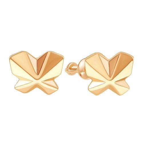 Серьги пусеты ZOLOTYE UZORY, красное золото 585 проба (ZOLOTYE UZORY, Россия) — от 559.94 руб. в сети магазинов 7 карат забронировать в магазине Серьги пусеты ZOLOTYE UZORY, красное золото 585 проба