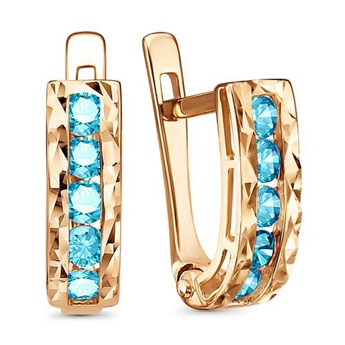 Серьги детские Иллада, красное золото 585 проба, вставка фианит (Иллада, Россия) — от 607.20 руб. в сети магазинов 7 карат забронировать в магазине Серьги детские Иллада, красное золото 585 проба, вставка фианит