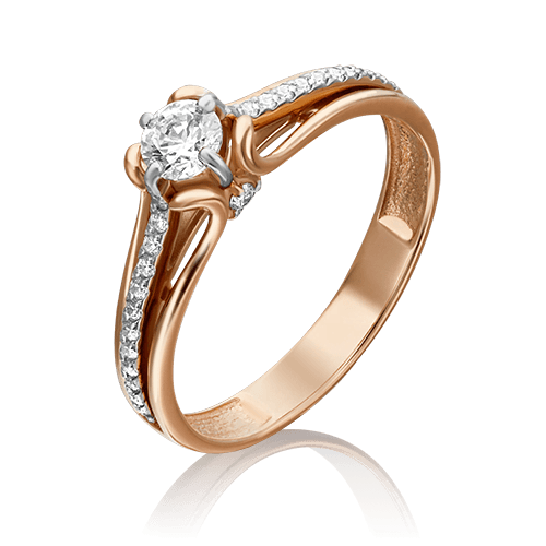 Кольцо помолвочное Platina Jewelry, красное золото 585 проба, вставка фианит (Platina Jewelry, Россия) — от 1351.50 руб. в сети магазинов 7 карат забронировать в магазине Кольцо помолвочное Platina Jewelry, красное золото 585 проба, вставка фианит