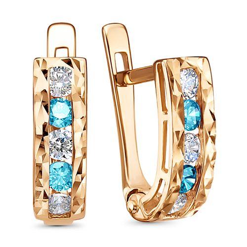 Серьги детские Иллада, красное золото 585 проба, вставка фианит (Иллада, Россия) — от 705.60 руб. в сети магазинов 7 карат забронировать в магазине Серьги детские Иллада, красное золото 585 проба, вставка фианит