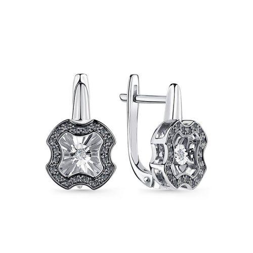 Серьги с английским замком Grigoriev, белое золото 585 проба, вставка бриллиант (Grigoriev, Россия) — от 4192.38 руб. в сети магазинов 7 карат забронировать в магазине Серьги с английским замком Grigoriev, белое золото 585 проба, вставка бриллиант