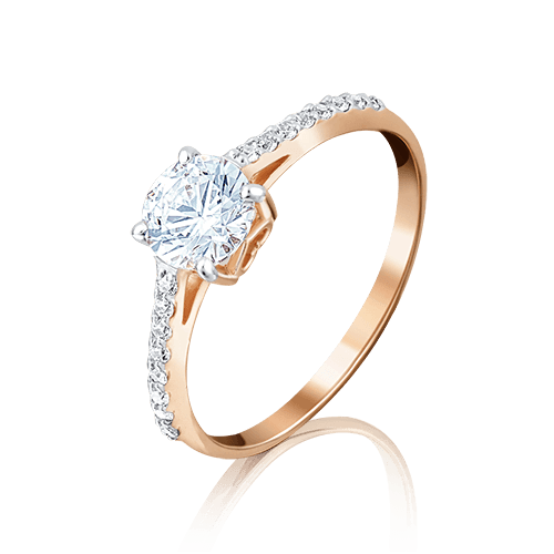 Кольцо помолвочное Platina Jewelry, красное золото 585 проба, вставка фианит (Platina Jewelry, Россия) — от 966.00 руб. в сети магазинов 7 карат забронировать в магазине Кольцо помолвочное Platina Jewelry, красное золото 585 проба, вставка фианит