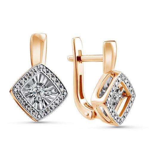 Серьги с английским замком Grigoriev, красное золото 585 проба, вставка бриллиант (Grigoriev, Россия) — от 4608.53 руб. в сети магазинов 7 карат забронировать в магазине Серьги с английским замком Grigoriev, красное золото 585 проба, вставка бриллиант