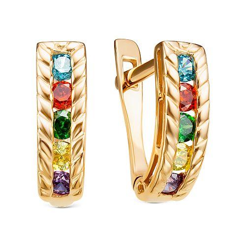 Серьги детские Иллада, красное золото 585 проба, вставка фианит (Иллада, Россия) — от 712.08 руб. в сети магазинов 7 карат забронировать в магазине Серьги детские Иллада, красное золото 585 проба, вставка фианит