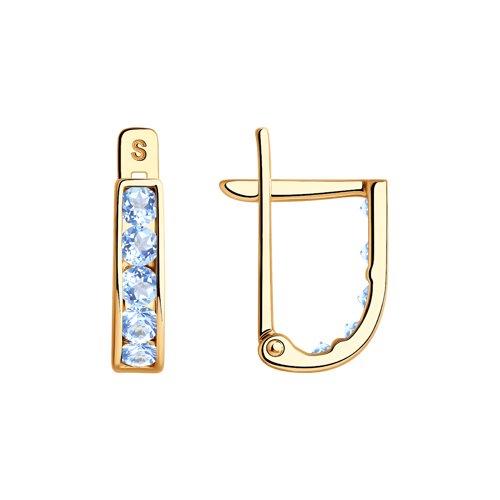 Серьги детские SOKOLOV, красное золото 375 проба, вставка фианит (SOKOLOV, Россия) — от 508.20 руб. в сети магазинов 7 карат забронировать в магазине Серьги детские SOKOLOV, красное золото 375 проба, вставка фианит