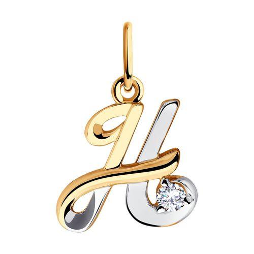 Подвеска буква Diamant, красное золото 585 проба, вставка фианит (Diamant, Россия) — от 547.87 руб. в сети магазинов 7 карат забронировать в магазине Подвеска буква Diamant, красное золото 585 проба, вставка фианит