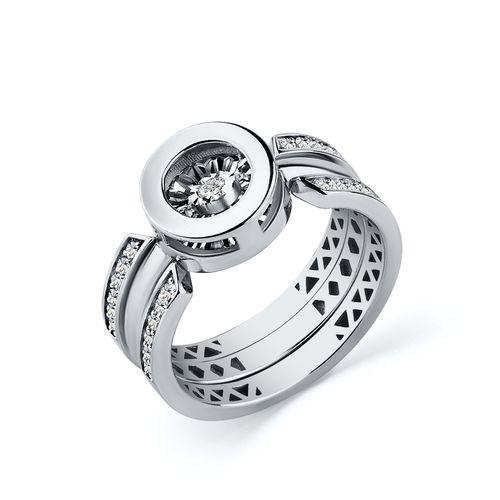 Кольцо декоративное Grigoriev, белое золото 585 проба, вставка бриллиант (Grigoriev, Россия) — от 5638.29 руб. в сети магазинов 7 карат забронировать в магазине Кольцо декоративное Grigoriev, белое золото 585 проба, вставка бриллиант