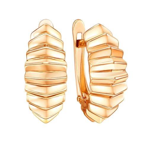 Серьги с английским замком ZOLOTYE UZORY, красное золото 585 проба (ZOLOTYE UZORY, Россия) — от 1647.30 руб. в сети магазинов 7 карат забронировать в магазине Серьги с английским замком ZOLOTYE UZORY, красное золото 585 проба