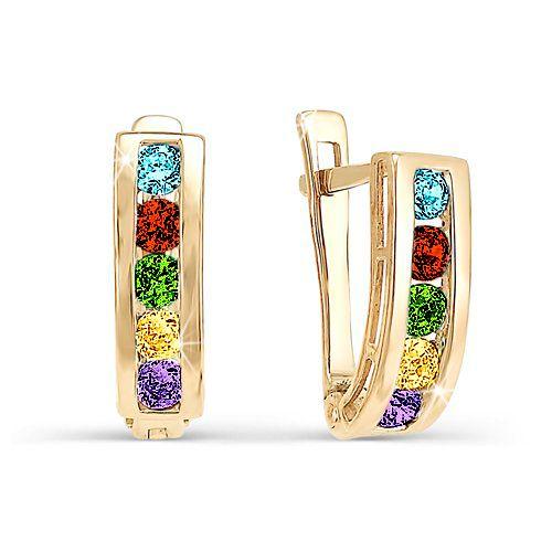 Серьги детские Иллада, красное золото 585 проба, вставка фианит (Иллада, Россия) — от 640.32 руб. в сети магазинов 7 карат забронировать в магазине Серьги детские Иллада, красное золото 585 проба, вставка фианит