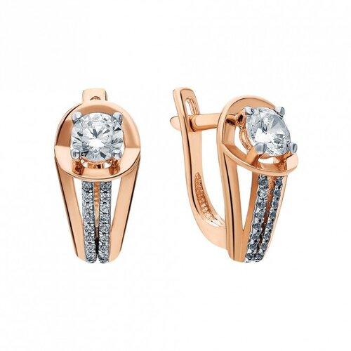 Серьги с английским замком SANIS,  золото 585 проба, вставка фианит (SANIS, Россия) — от 1213.20 руб. в сети магазинов 7 карат забронировать в магазине Серьги с английским замком SANIS,  золото 585 проба, вставка фианит