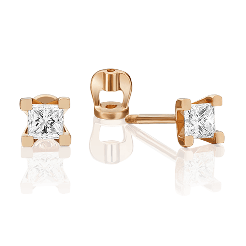Серьги пусеты Platina Jewelry, красное золото 585 проба, вставка фианит (Platina Jewelry, Россия) — от 861.12 руб. в сети магазинов 7 карат забронировать в магазине Серьги пусеты Platina Jewelry, красное золото 585 проба, вставка фианит