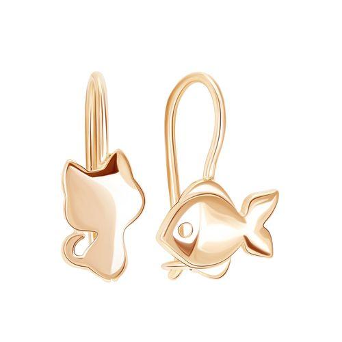 Серьги детские ZOLOTYE UZORY, красное золото 585 проба (ZOLOTYE UZORY, Россия) — от 648.90 руб. в сети магазинов 7 карат забронировать в магазине Серьги детские ZOLOTYE UZORY, красное золото 585 проба